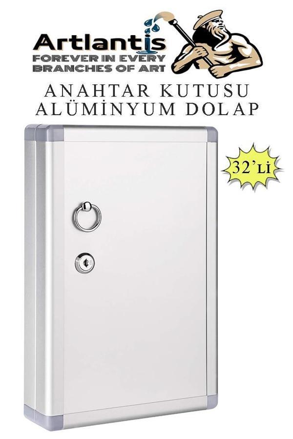 Kilitli Anahtar Kutusu 32 li 1 Paket Anahtar Dolabı Alüminyum Gövde Otel Otopark Apart Anahtarlık Dolap - Image 1