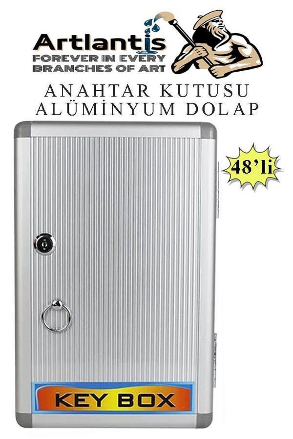 Kilitli Anahtar Kutusu 48 li 1 Paket Anahtar Dolabı Alüminyum Gövde Otel Otopark Apart Anahtarlık Dolap - Image 1