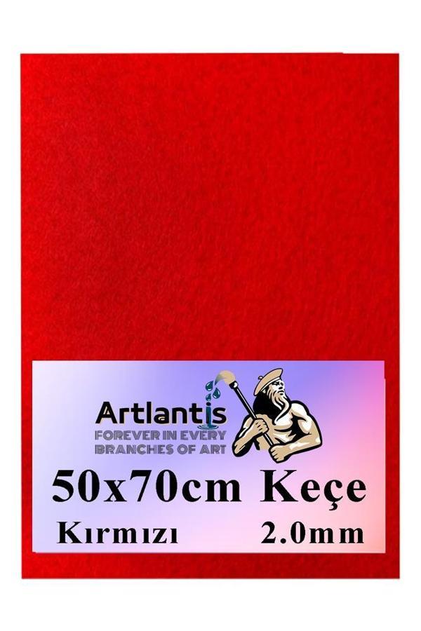 Kırmızı Keçe 50x70 cm 2.0 mm 1 Adet Renkli Hobi Keçesi Elişi Keçesi Anasınıfı Kreş Okul Öncesi - Image 1