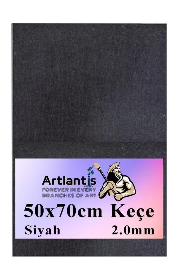 Siyah Keçe 50x70 cm 2.0 mm 1 Adet Renkli Hobi Keçesi Elişi Keçesi Anasınıfı Kreş Okul Öncesi - Image 1