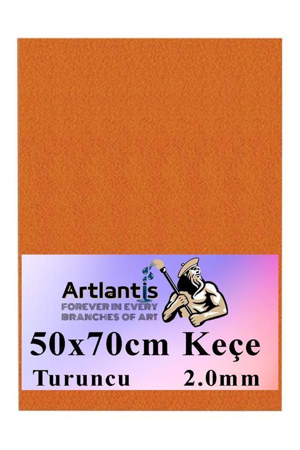 Turuncu Keçe 50x70 cm 2.0 mm 1 Adet Renkli Hobi Keçesi Elişi Keçesi Anasınıfı Kreş Okul Öncesi - Image 1