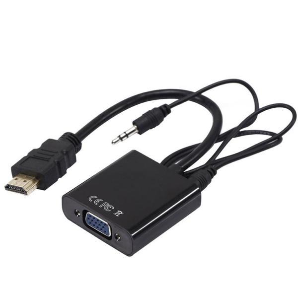 HDMI TO VGA ÇEVİRİCİ ADAPTÖR SES ÇIKIŞLI KUTULU-Findit - Image 1