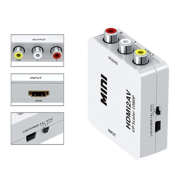 HDMI TO RCA MİNİ MODEL 1920X1080 PLASTİK KASA ÇEVİRİCİ KONVERTÖR-Findit - Image 1