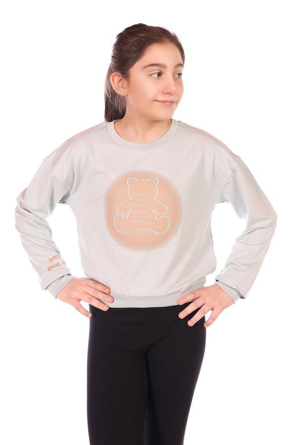 Toontoy Kız Çocuk Ayıcık Baskılı Sweatshirt - Image 1