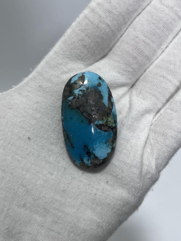 Okyanus Temalı Doğal Kabaşon Firuze Taşı 95,7 Karat - Turkuaz Taşı 19,16 Gram - Image 1