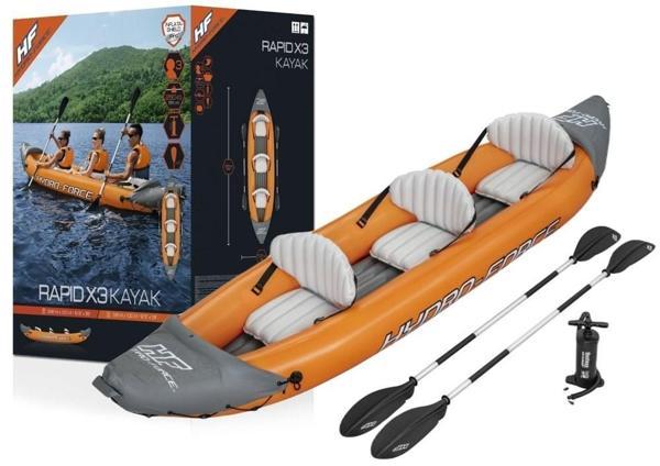 Bestway 65132 Rapid X3 Hydroforce 3 Kişilik Şişme Kano 381x100x44 cm - Image 1