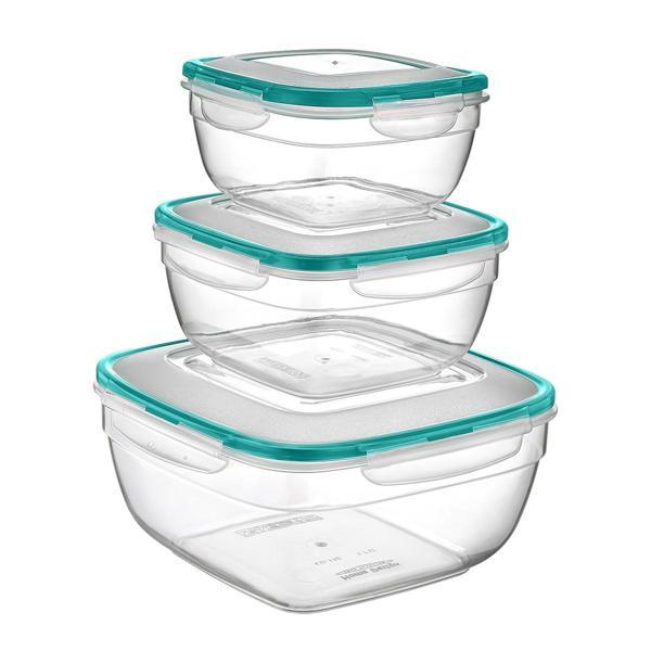 Fresh Box 3'lü Kare Saklama Kabı Seti 0,6 / 1 / 1,7 Lt - Image 1