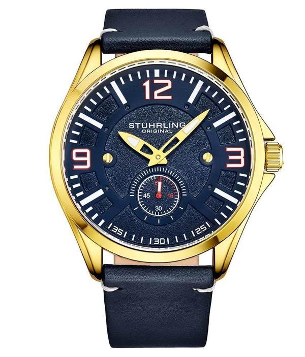 Stührling Aviator 43mm Deri Kordon Erkek Kol Saati 3934.5 - Image 1