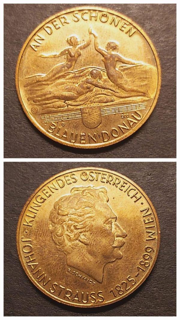 JOHANN STRAUSS 1825 1899 WIEN KLINGENDES ÖSTERREICH - R. SCHMIDT AN DER SCHÖNEN – BLAUEN DONAU A900 - Image 1