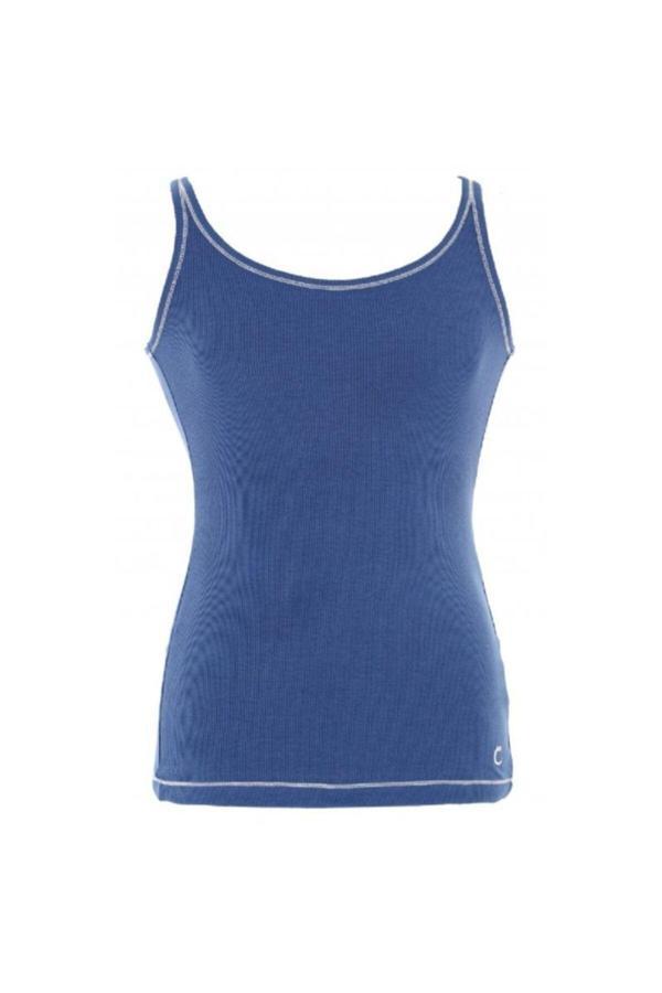 Kadın  Mavi Kısa Body Tşhirt - Image 1