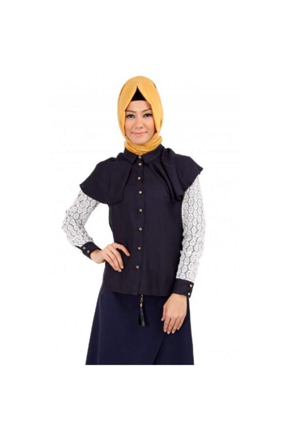 Kadın Lacivert Gömlek - Image 1