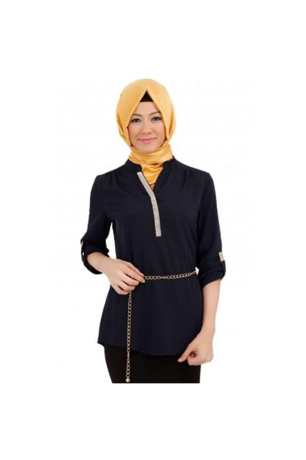 Kadın Lacivert Bluz - Image 1