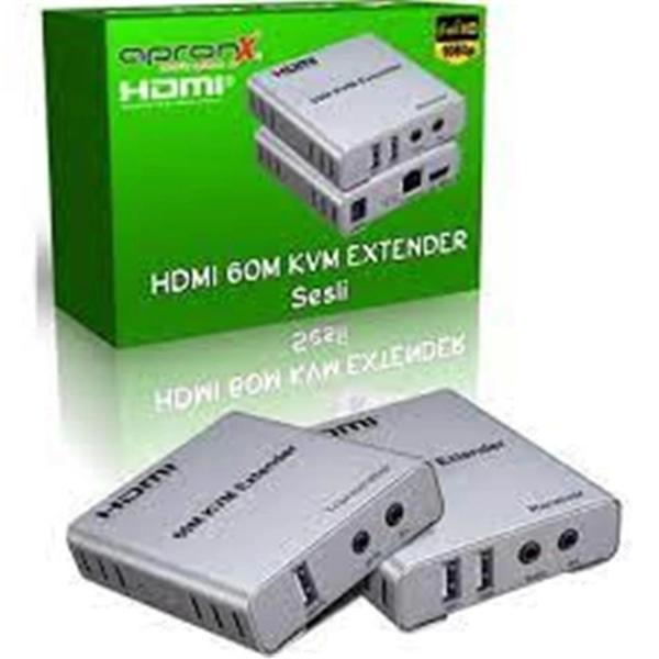 Apronx APX-120M Cat5e-Cat6 120 metre 4K KVM HDMI Extender - Image 1