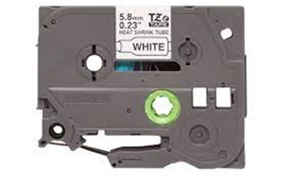 Brother P-Touch HSE-231 12 mm Beyaz Üzerıne Sıyah  Isı ile Daralan Laminasyonlu Etiket - Image 1