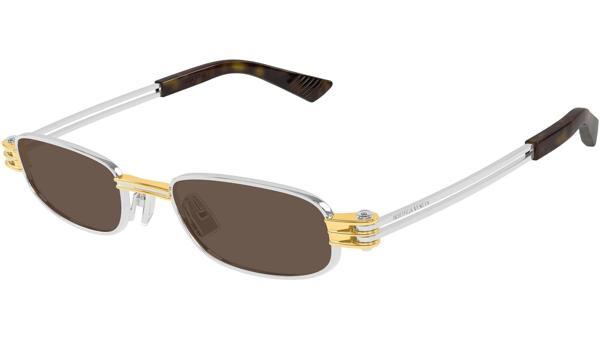 BOTTEGA VENETA  1381S 001 50-20 Unisex Gümüş Güneş Gözlüğü - Image 1