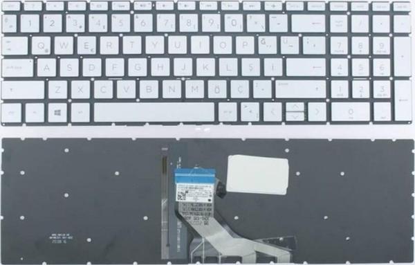 İnfostar Hp Pavilion 15-cs Uyumlu Notebook Klavyesi - Silver - TR - Backlit - Image 1