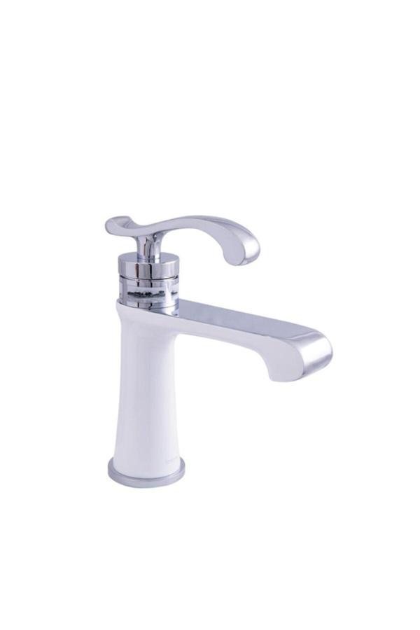 Fontana Eva Banyo Fh-0114 Krom & Beyaz Lavabo Bataryası - Image 1