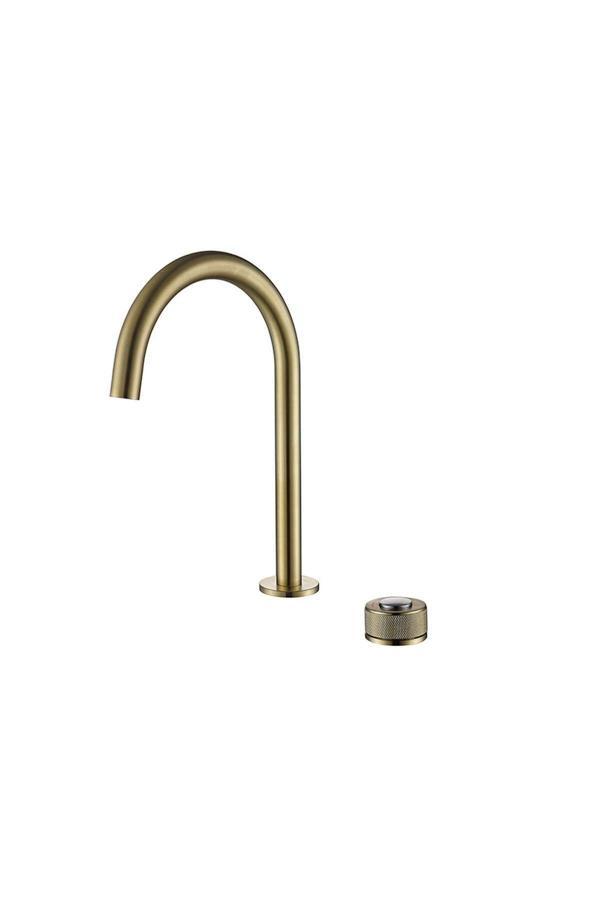 Newarc - Step 2 Delikli Çanak Tipi Lavabo Bataryası Mat Altın - 900528 456121 - Image 1