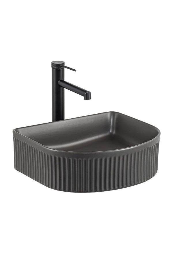 Lena Tezgahüstü Lavabo (Mat Füme) - Image 1