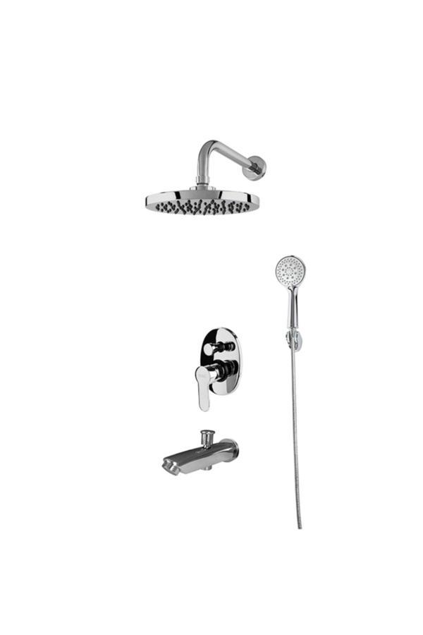 Newarc Domino Ankastre Banyo Batarya Valfli Gagalı Set - Image 1