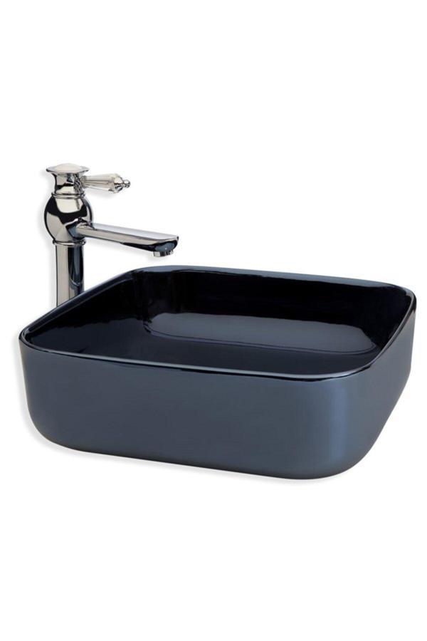 Lena Eva Banyo E-4420L Tezgah Üstü Porselen Lavabo - Image 1