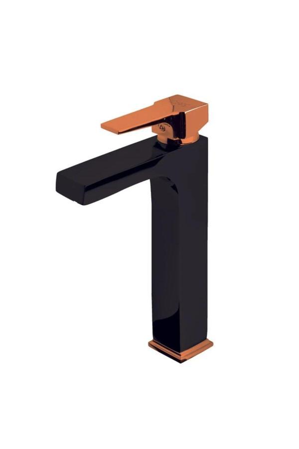 Newarc Aqua Çanak Tipi Lavabo Bataryası Siyah Parlak Bakır 941001Bs - Image 1