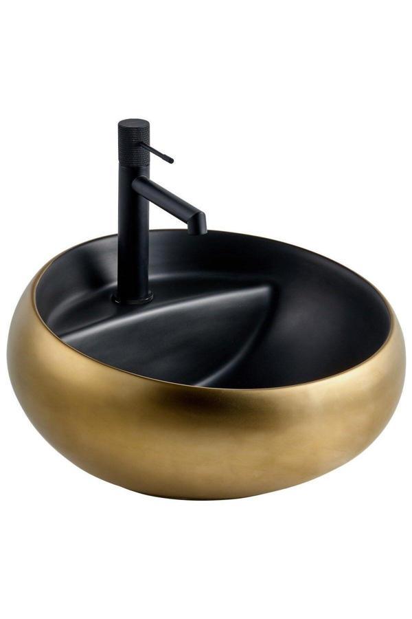 Lena Tezgahüstü Lavabo (Siyah Altın) - Image 1