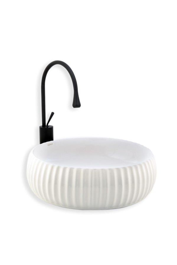 Lena E-4161 Tezgah Üstü Porselen Lavabo - Image 1