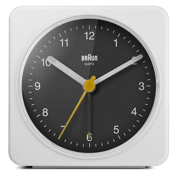Braun BC03WB Beyaz-Siyah Klasik Seyahat Analog Alarmlı Masa Saati - Image 1
