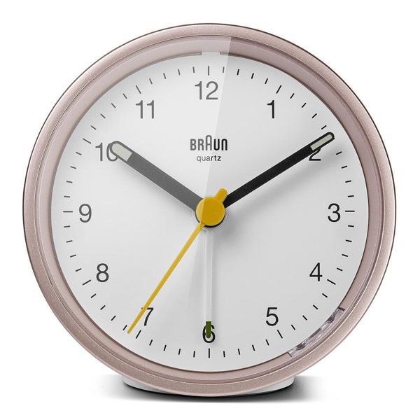 Braun BC12PW Pembe-Beyaz Klasik Analog ALarmlı Masa Saati - Image 1