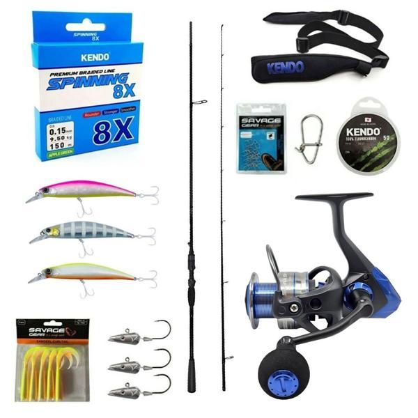 Yek Outdoor Profesyonel Okuma Spin Seti Okuma Psycho Stick Game 274cm Ex-Fast 15-40gr 2 Parça Olta Kamışı&Okuma Safina S - Image 1