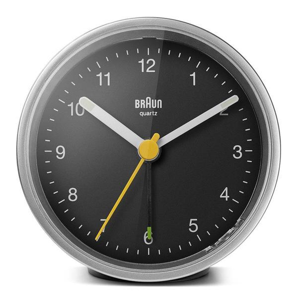 Braun BC12SB Gümüş-Siyah Klasik Analog Alarmlı Masa Saati - Image 1