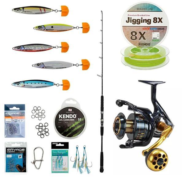Yek Outdoor Profesyonel Tekne Oltası Seti Cavalla Speed Jigging Spin 159cm MH 150-250GR 1 Parça Kamış&Okuma Salina SA-60 - Image 1