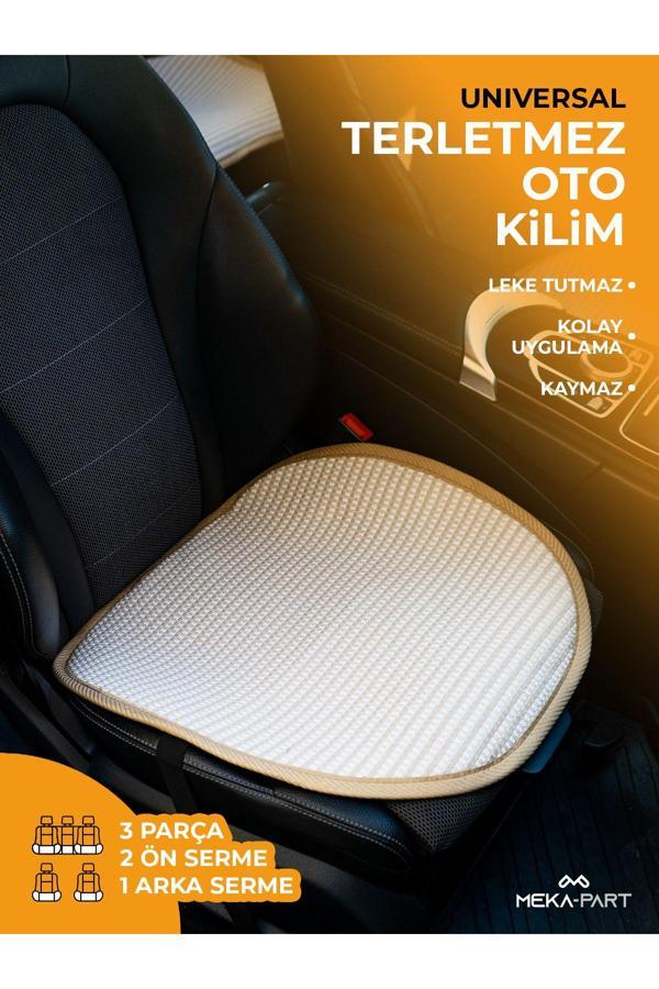 Trend Oto Koltuk Koruyucu Kılıf 3 Parça Serme Universal Bej - Image 1