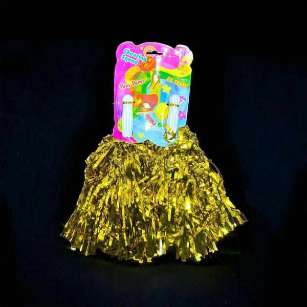 VIP PARLAK 23 NİSAN GÖSTERİ PONPONU 1 ÇİFT GOLD PONPON GOLD GÖSTERİ PONPONU GOLD PARLAK PONPON - Image 1