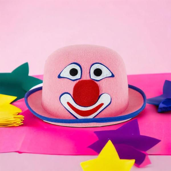 23 NİSAN GÖSTERİ ŞAPKASI GÜLEN SURAT ŞAPKA PEMBE PALYAÇO ŞAPKASI PEMBE ŞAPKA KOSTÜM AKSESUARLARI - Image 1