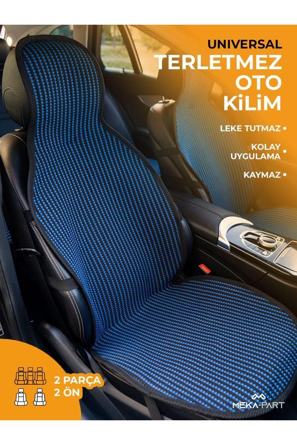 Trend Oto Koltuk Koruyucu Kılıf Mavi Çizgili Universal 2 Parça - Image 1