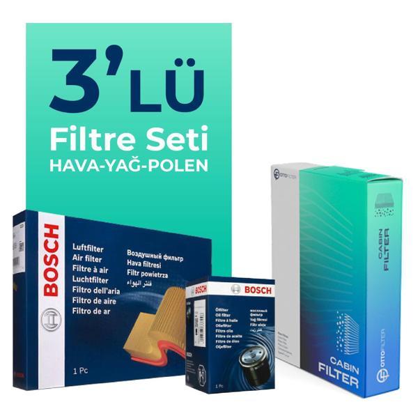 BOSCH Ford Connect 1.6 Dizel Filtre Bakım Seti (2013-2018) 3 Lü - Image 1