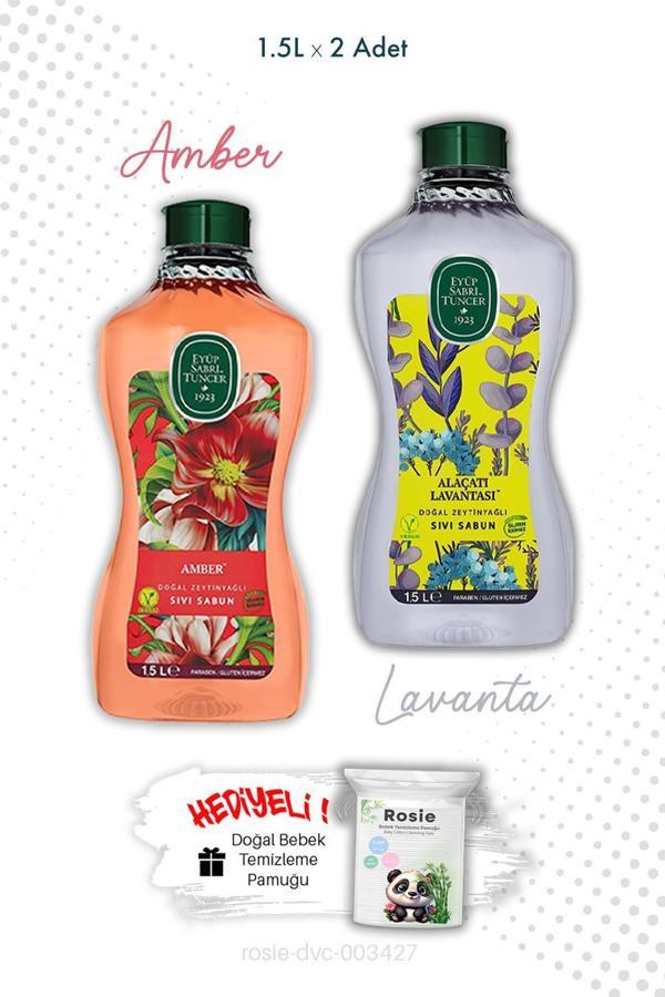 Amber ve Alaçatı Lavantası 1.5L Sıvı Sabun ve ROSIE - Image 1