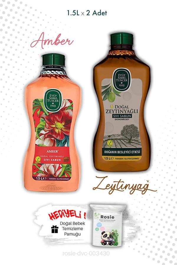 Zeytinyağlı ve Amber Sıvı Sabun 1.5L  Eyüp Sabri Tuncer ve ROSIE - Image 1