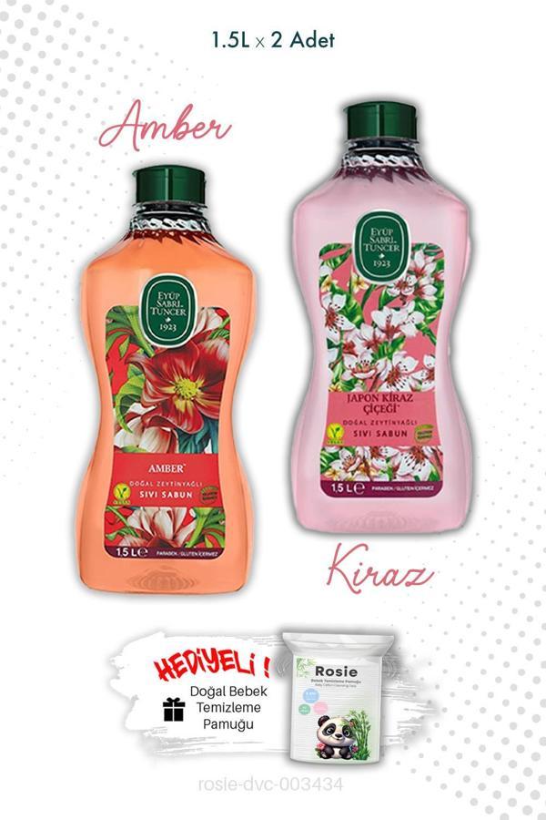 Japon Kiraz Çiçeği ve Amber Sıvı Sabun 1.5L  Eyüp Sabri Tuncer ve ROSIE - Image 1