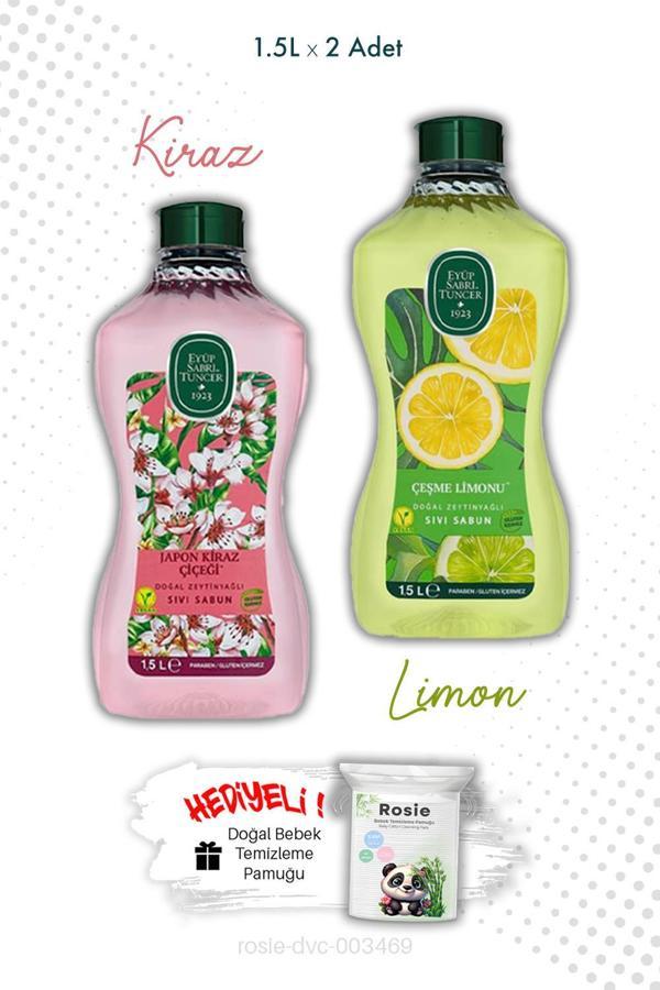 Çeşme Limon ve Japon Kiraz Çiçeği Sabun 1.5L  Eyüp Sabri Tuncer ve ROSIE - Image 1