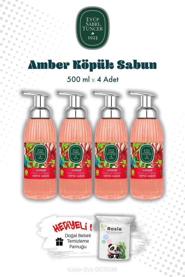 Amber Eyüp Sabri Tuncer 500 ML Köpük Sabun X4 ve ROSIE - Image 1