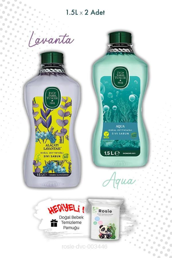 Aqua ve Alaçatı Lavantası  1.5L Sıvı Sabun ve ROSIE - Image 1
