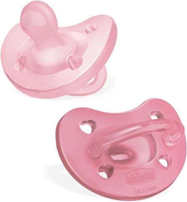 Chicco PhysioForma Soft 2'li Silikon Emzik 6-16 Ay Kız - Image 1