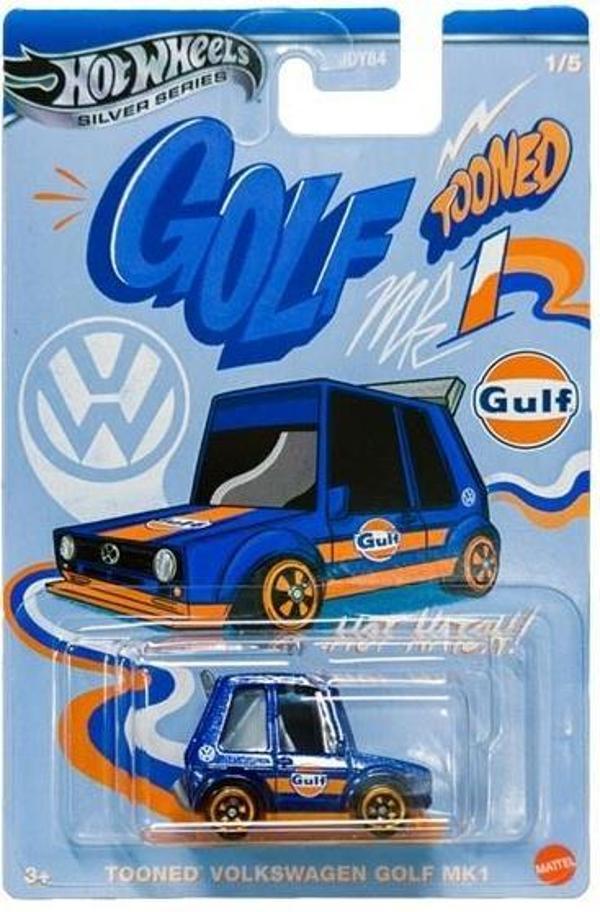 Hot Wheels Silver Series Tooned Volkswagen Golf MK1 JCB62 - Image 1