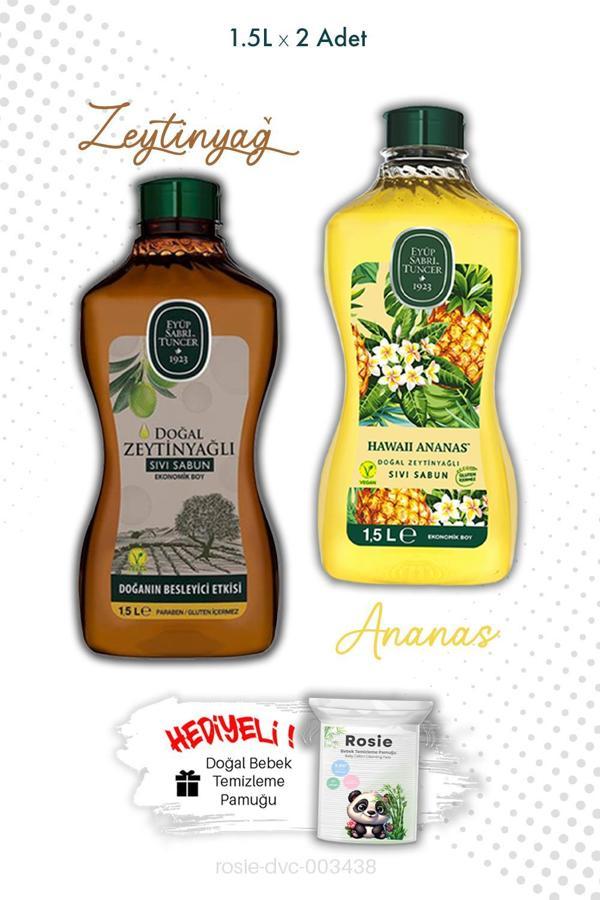 1.5L Sıvı Sabun Zeytinyağlı ve Hawaii Ananas ve ROSIE - Image 1