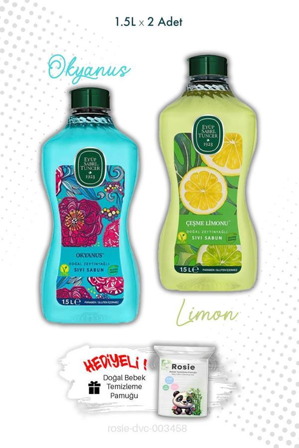 Zeytinyağlı Çeşme Limonu ve Okyanus Sıvı Sabun 1.5L ve ROSIE - Image 1