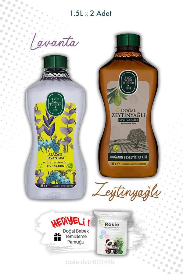 1.5L Sıvı Sabun Zeytinyağlı ve Alaçatı Lavantası ve ROSIE - Image 1