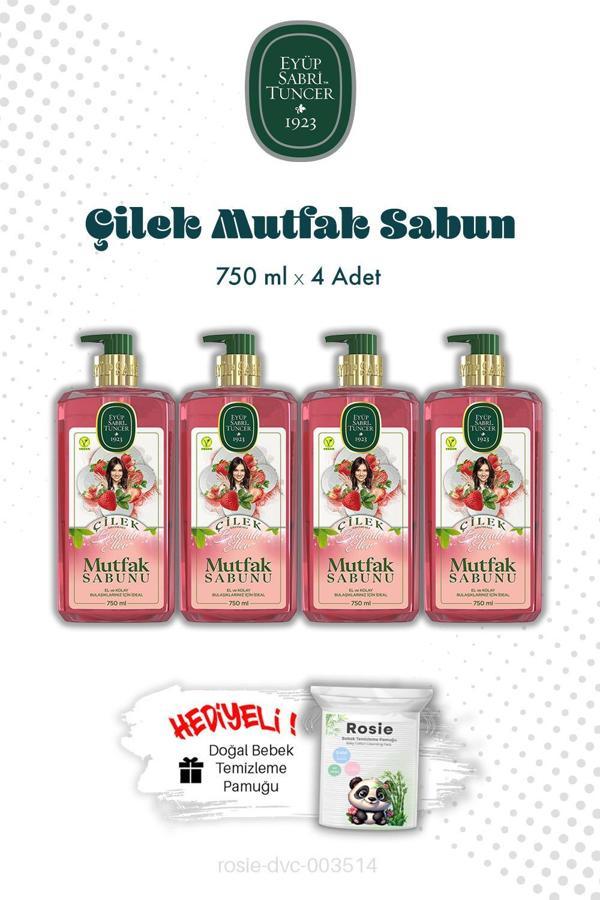 750 ML Çilek Mutfak Sabun Eyüp Sabri Tuncer X4 ve ROSIE - Image 1